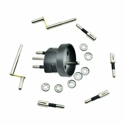 EU Rau Swiss Plug Adapter nrog Qhov Ntsuas Teeb